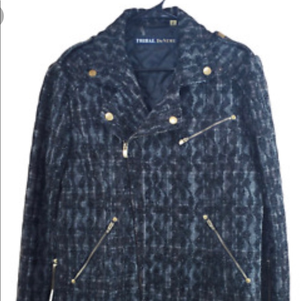 Tribal DeNIME Quilted Wool Metallic Jacket!